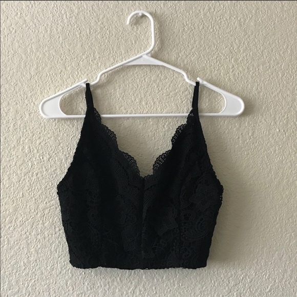 Paper Crane Tops - NWOT Lace crop top with adjustable straps